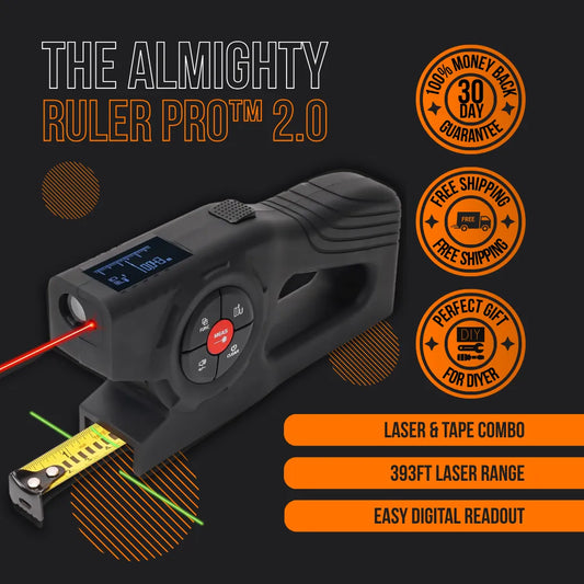 3 in 1 laser tape measure combo tool with digital display for accurate measuring