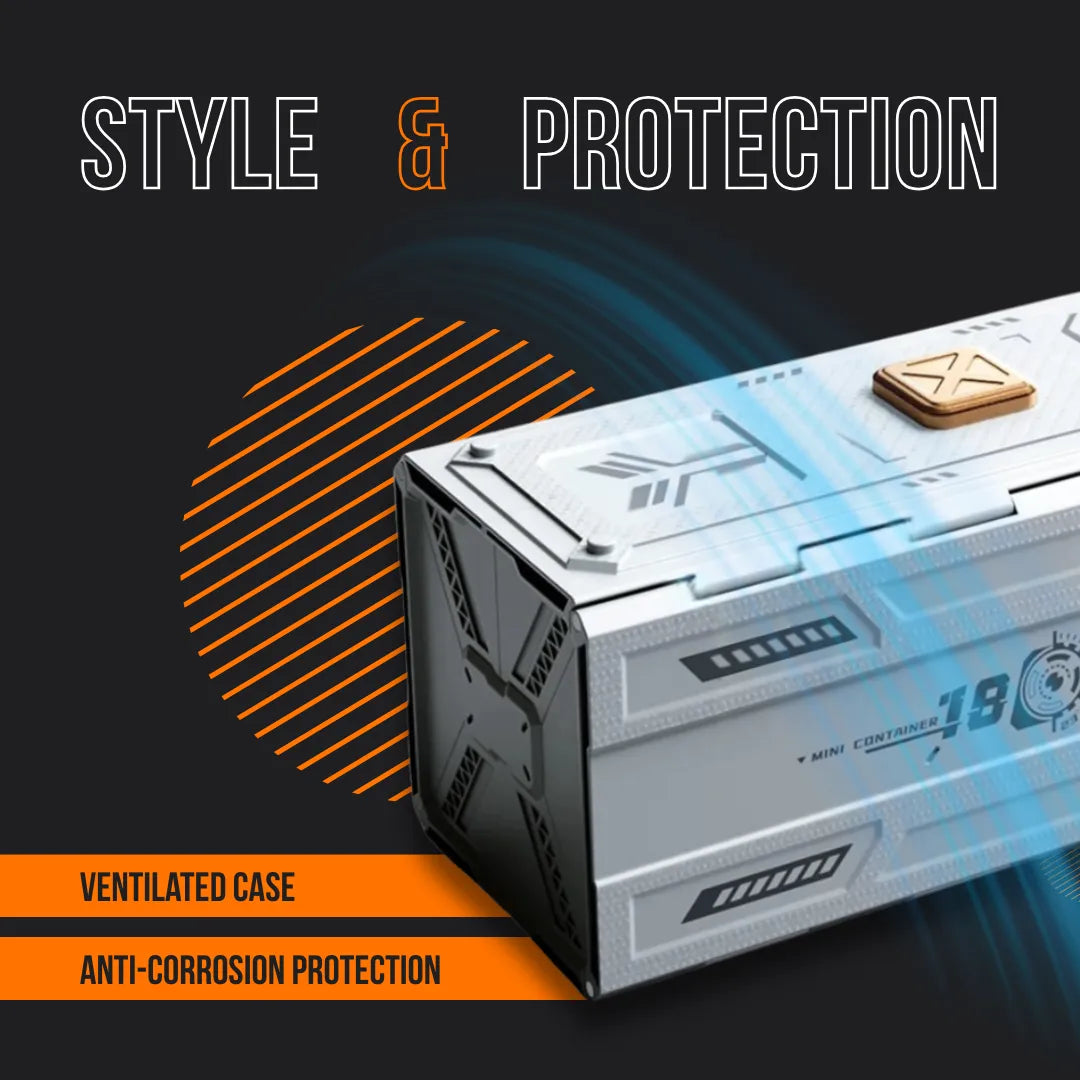 Ventilated anti-corrosion screwdriver case with modern design and protective features